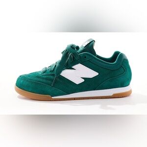 Women’s New Balance RC42 gum sole sneakers in green and white